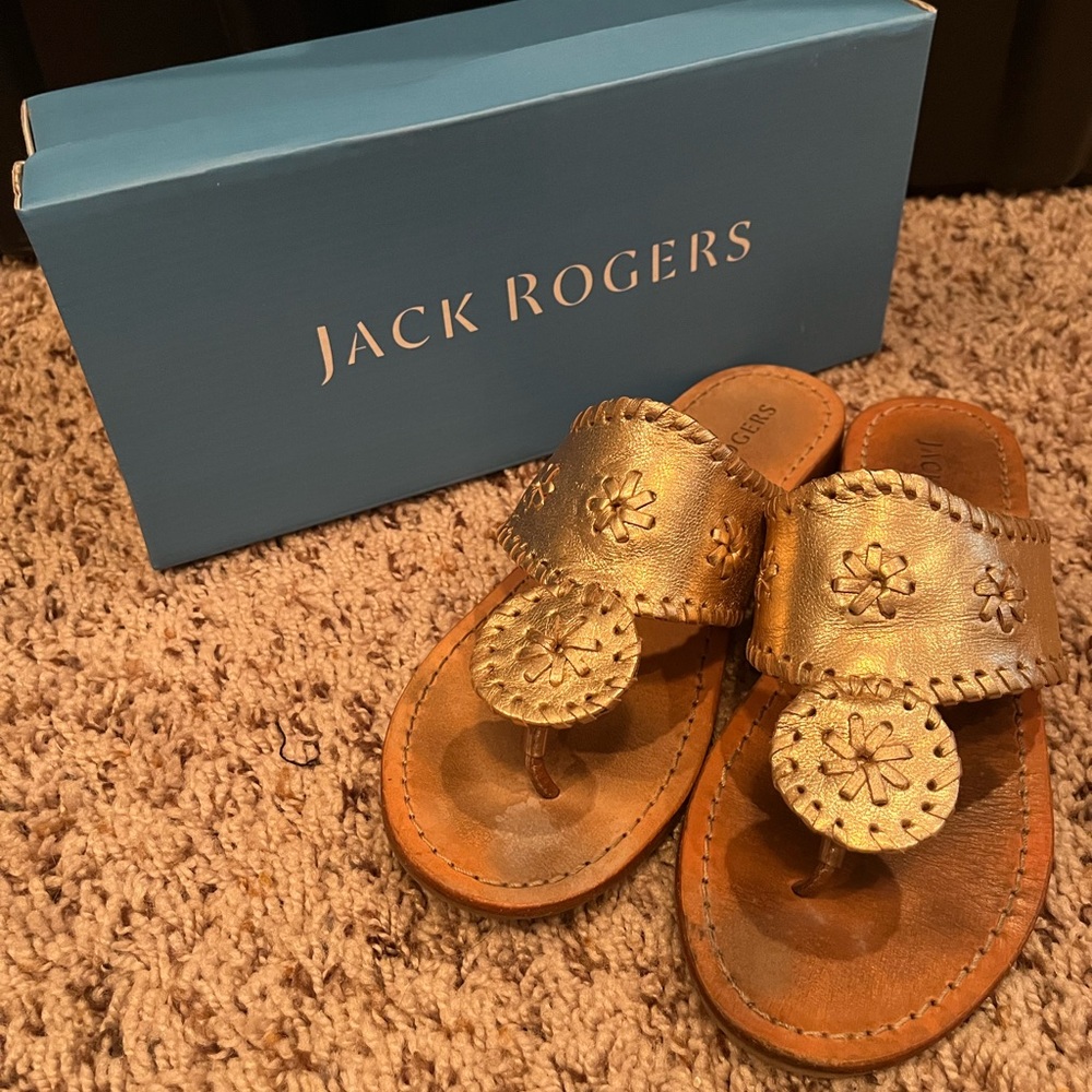 Jack Rogers Metallic Gold Sandals